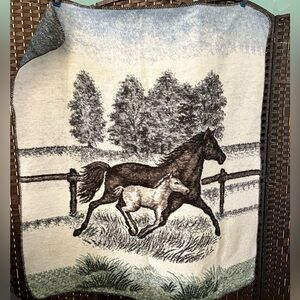Vtg Horse Blanket Earth Ragz